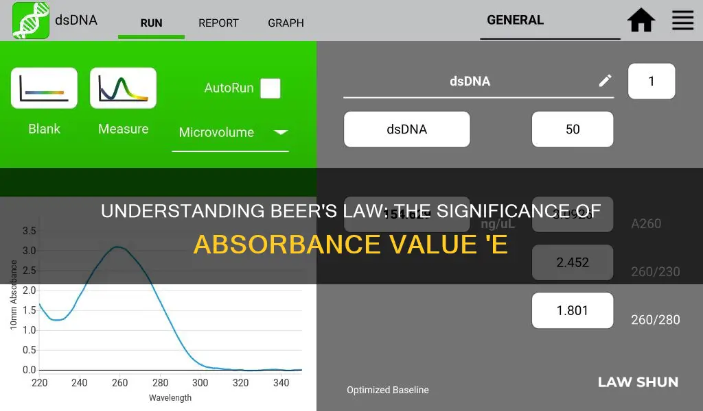 what is a common value of e in beer