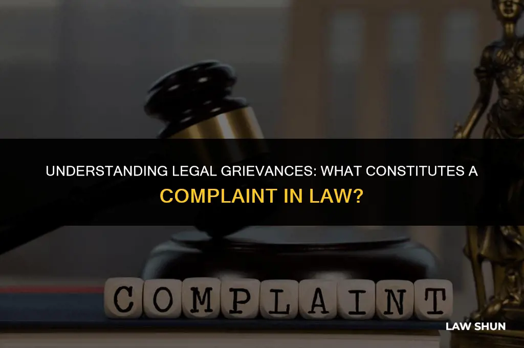 what is a complaint in law