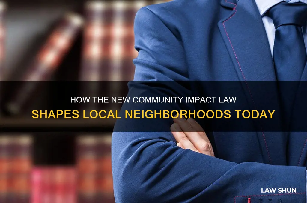 what is a current law that affects communities