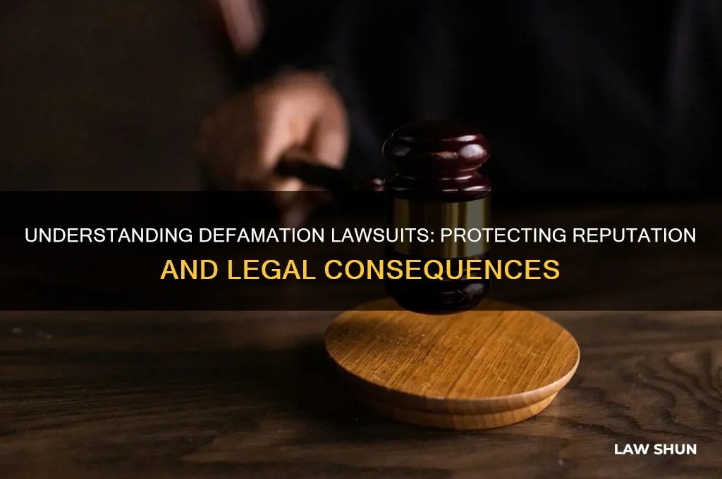what is a defamation law suit