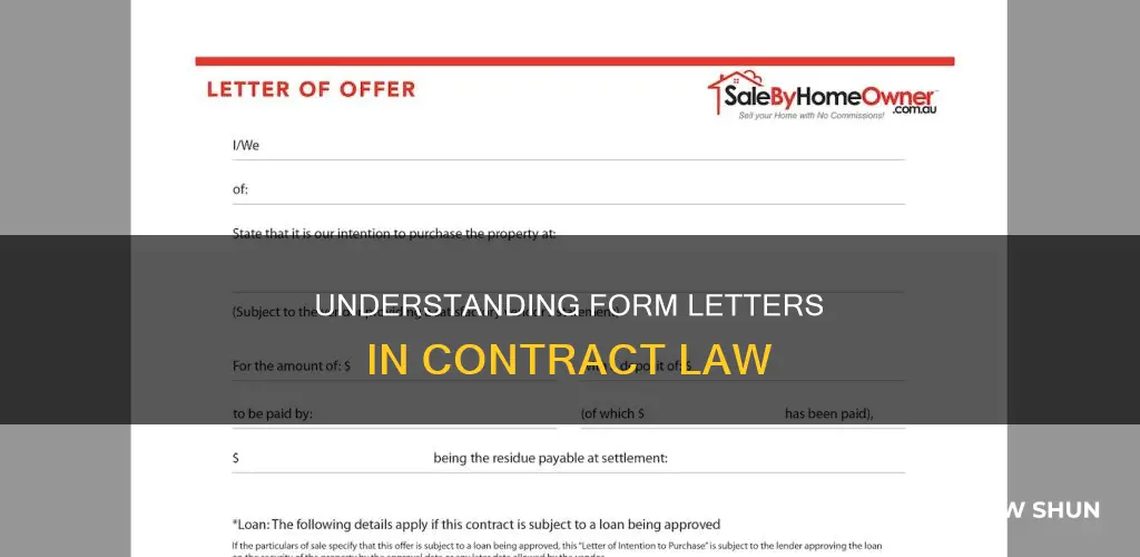 what is a form letter contract law