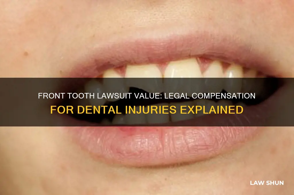 what is a front tooth worth in law suit