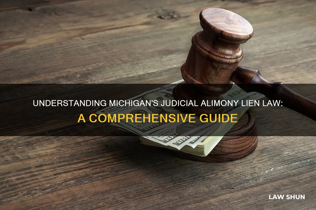 what is a judicial alimony lien law in michigan