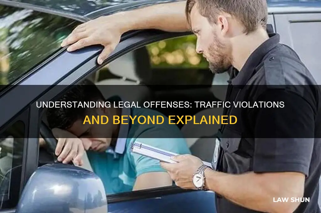 what is a offense against the law including traffic offense