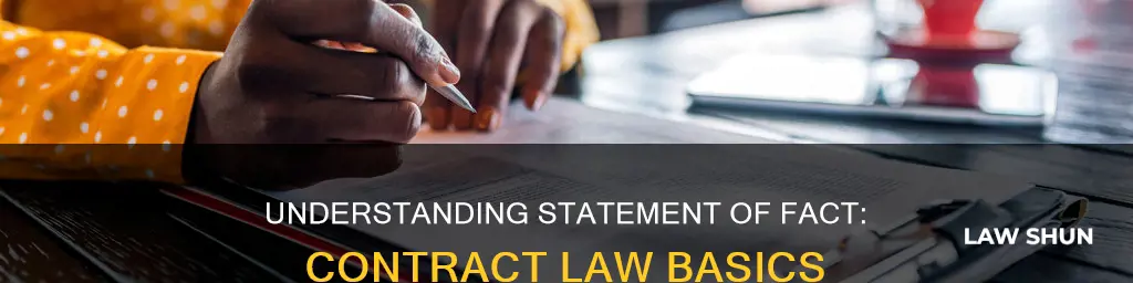what is a statement of fact contract law