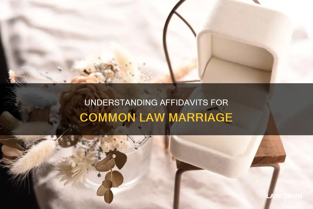 what is affidavit of common law marriage