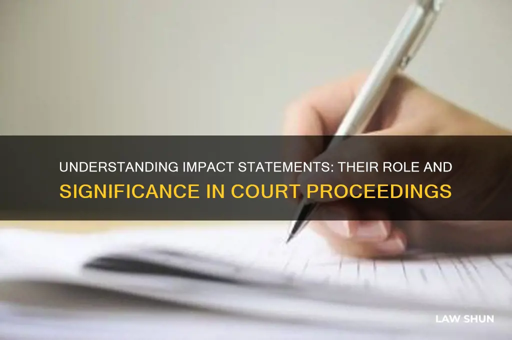 what is an impact statement in a court of law
