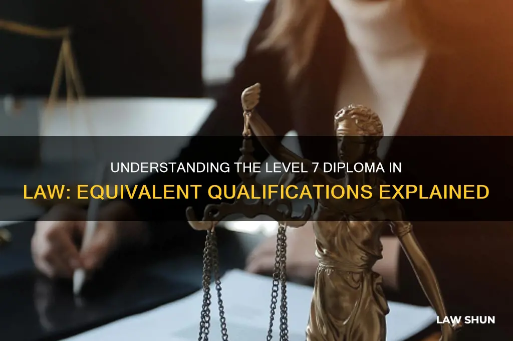 what is an level 7 diploma in law equal too