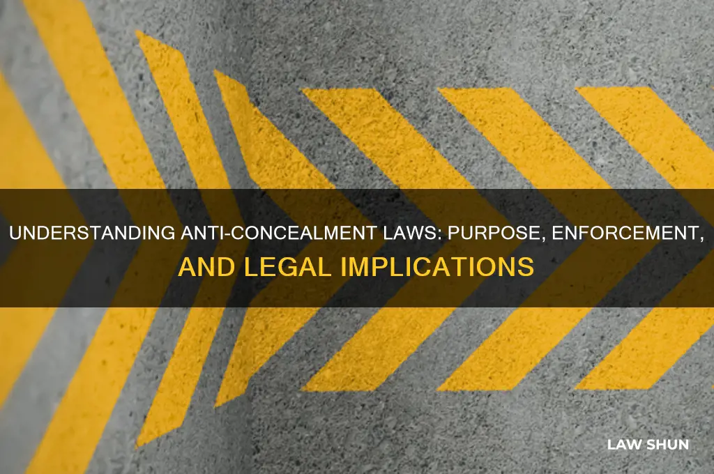 what is anti concealment law