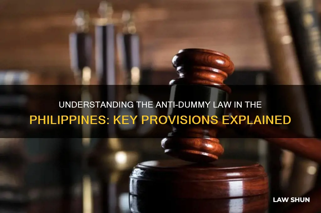 what is anti dummy law in the philippines