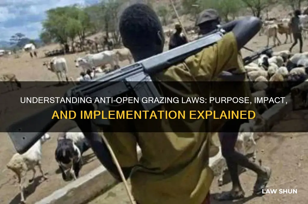 what is anti open grazing law