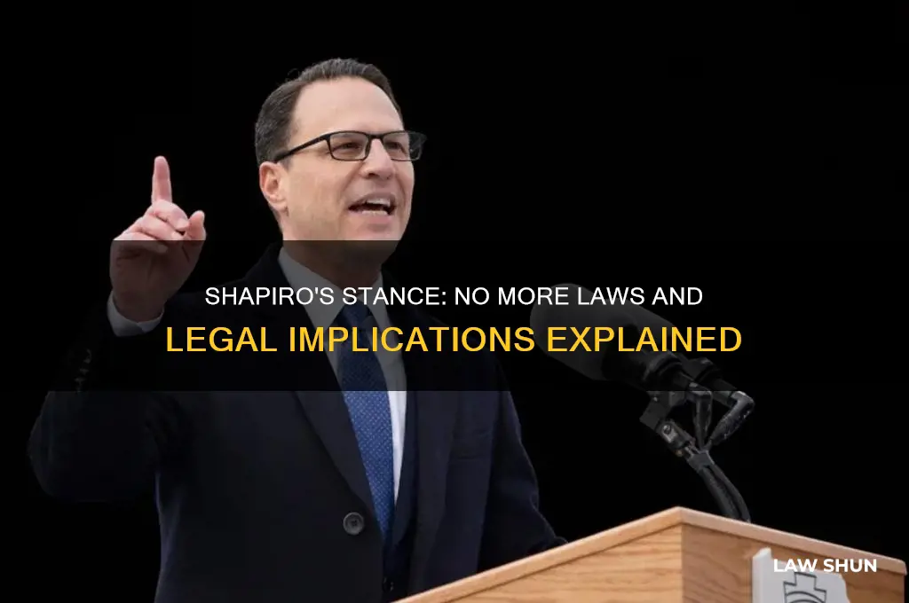 what is atty general shapiros view on no more laws