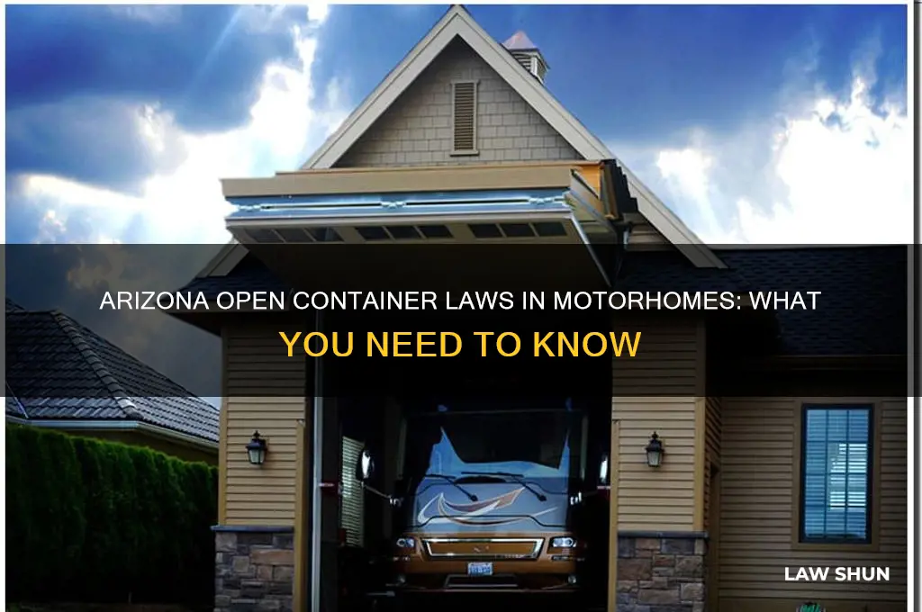what is az law on open container in a motorhome
