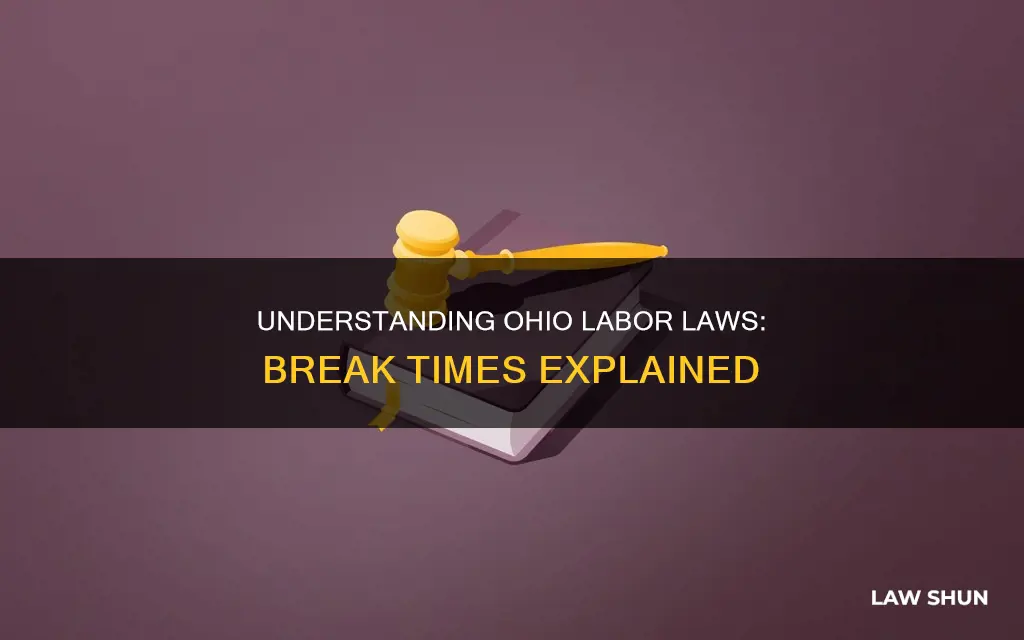 what is break times according to ohio labor laws