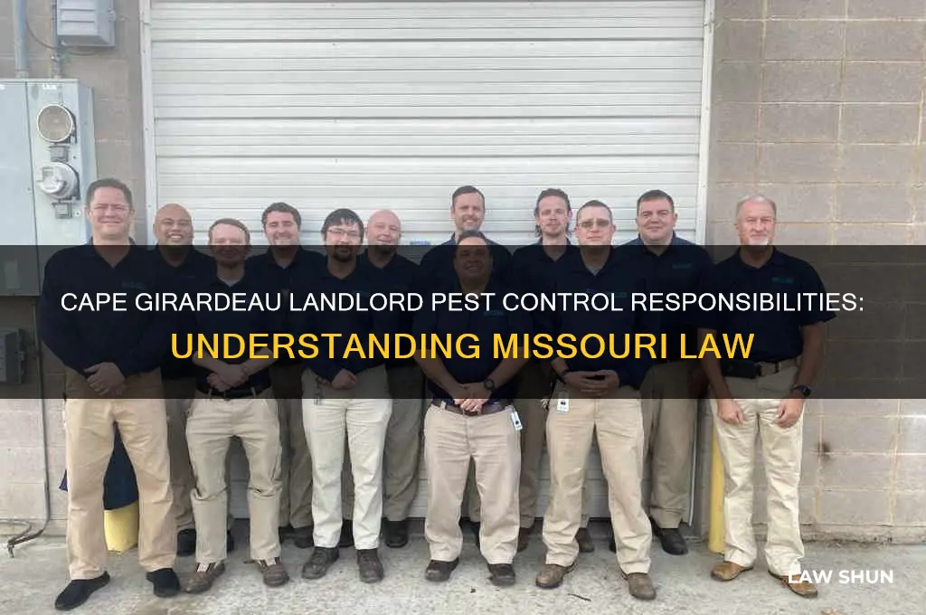 what is cape girardeau missouri law concerning landlord pest control