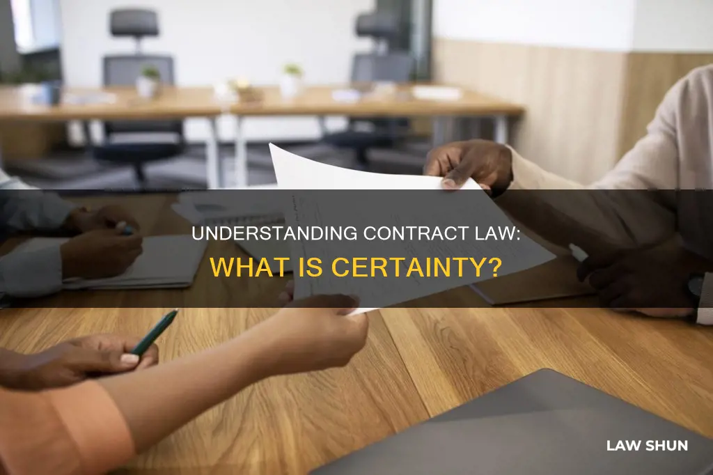 what is certainty in contract law