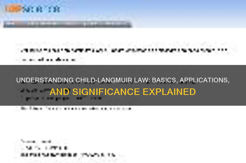 what is child langmuir law