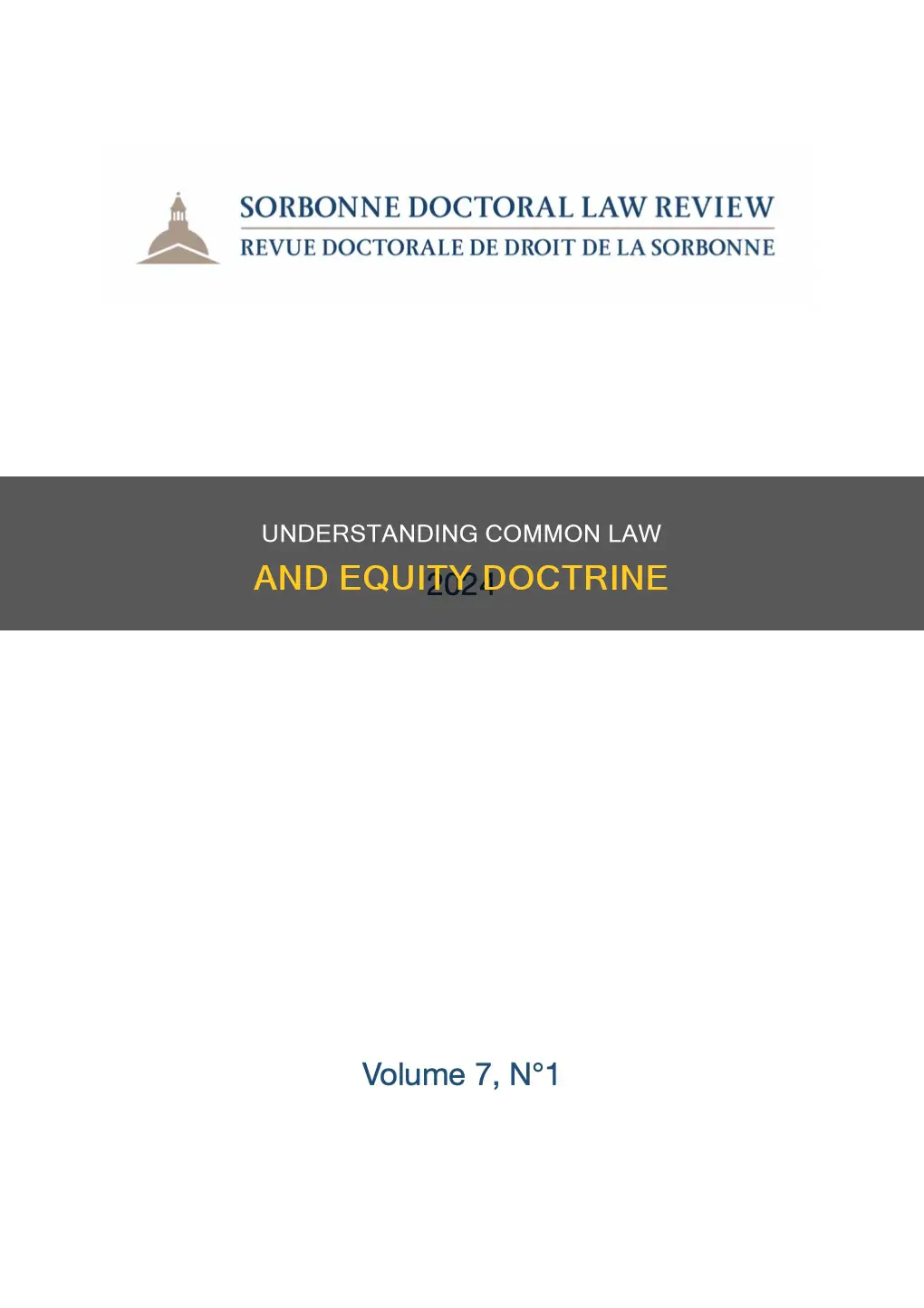 what is common law and doctrine of equity