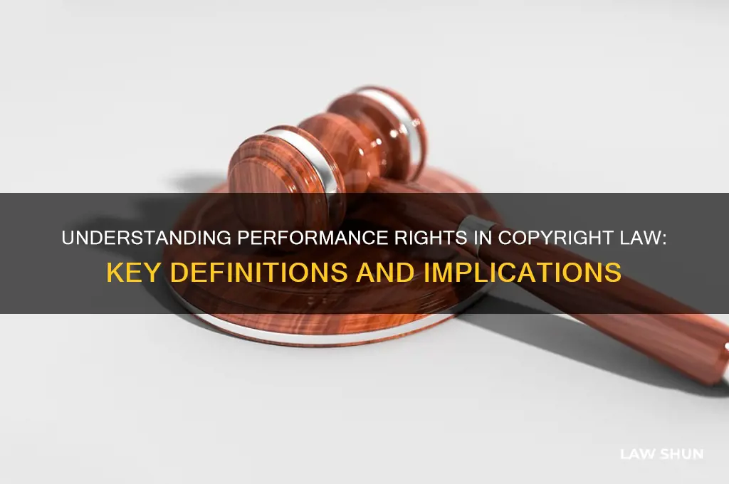 what is considered performance in copyright law