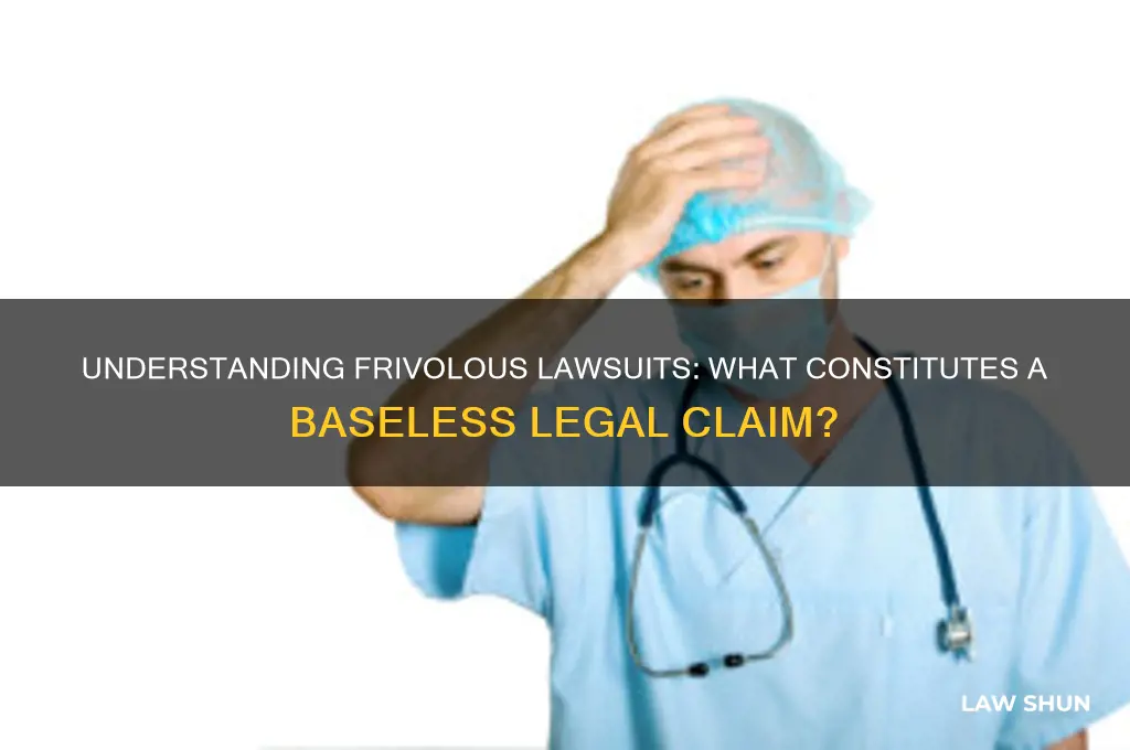 what is considered to be a frivolous law suit
