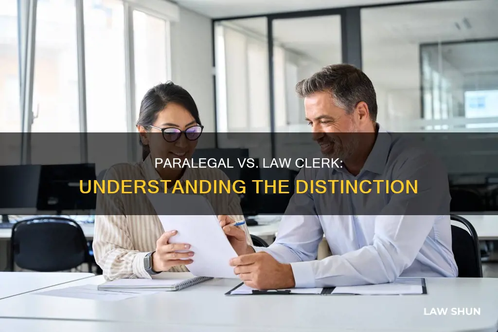 what is difference between paralegal and law clerk