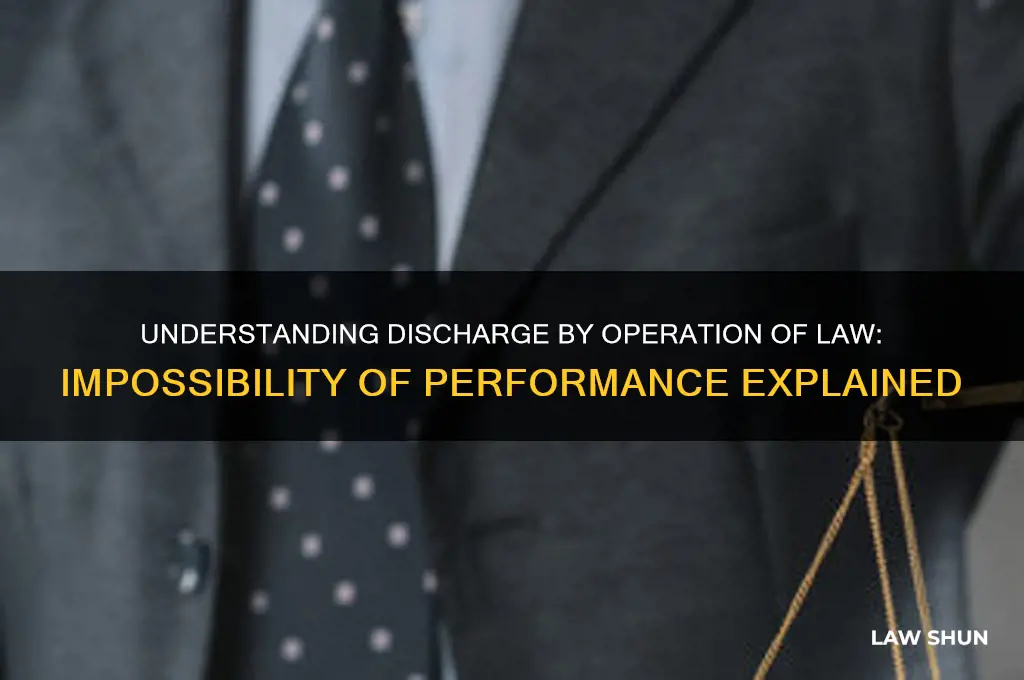 what is discharge by operation of law impossibility of performance