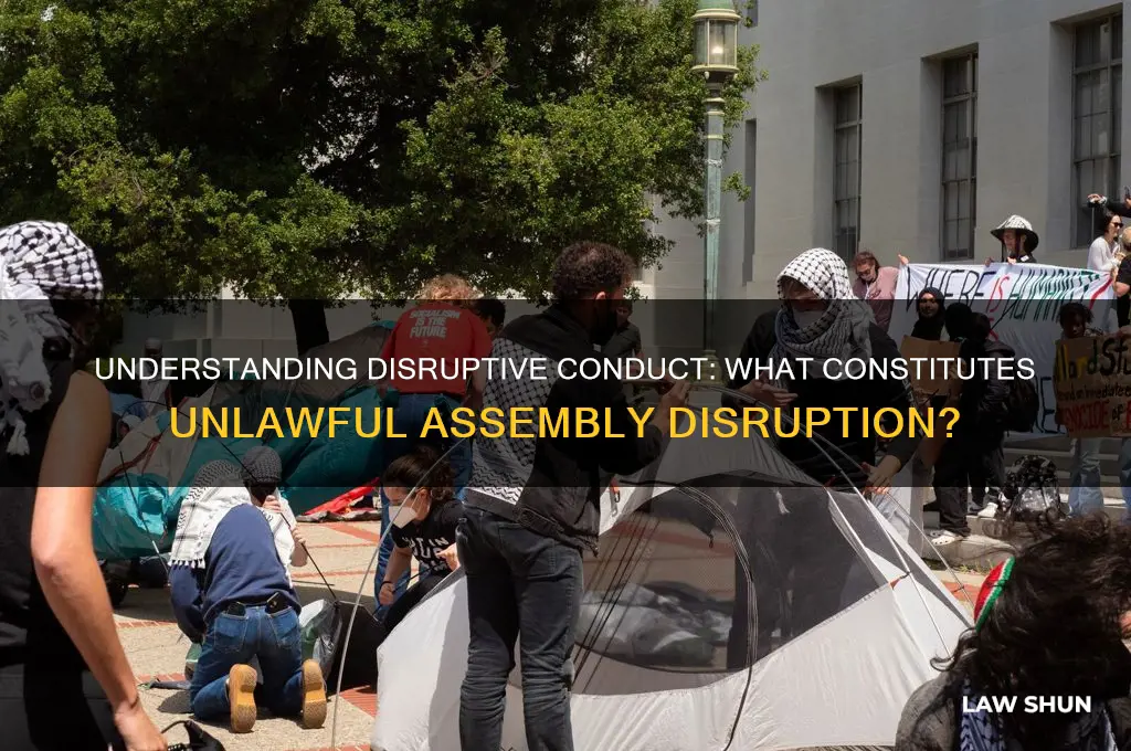 what is disorserly conduct-disrupt a lawful assembly of persons
