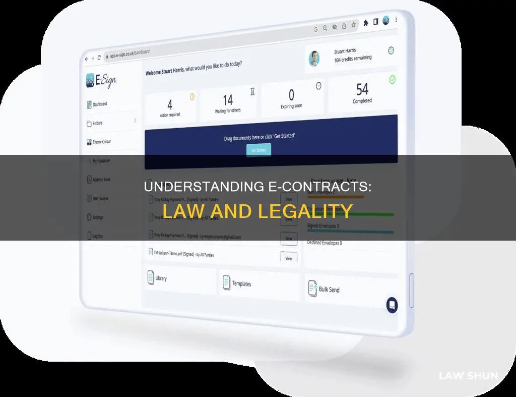 what is e contract in law