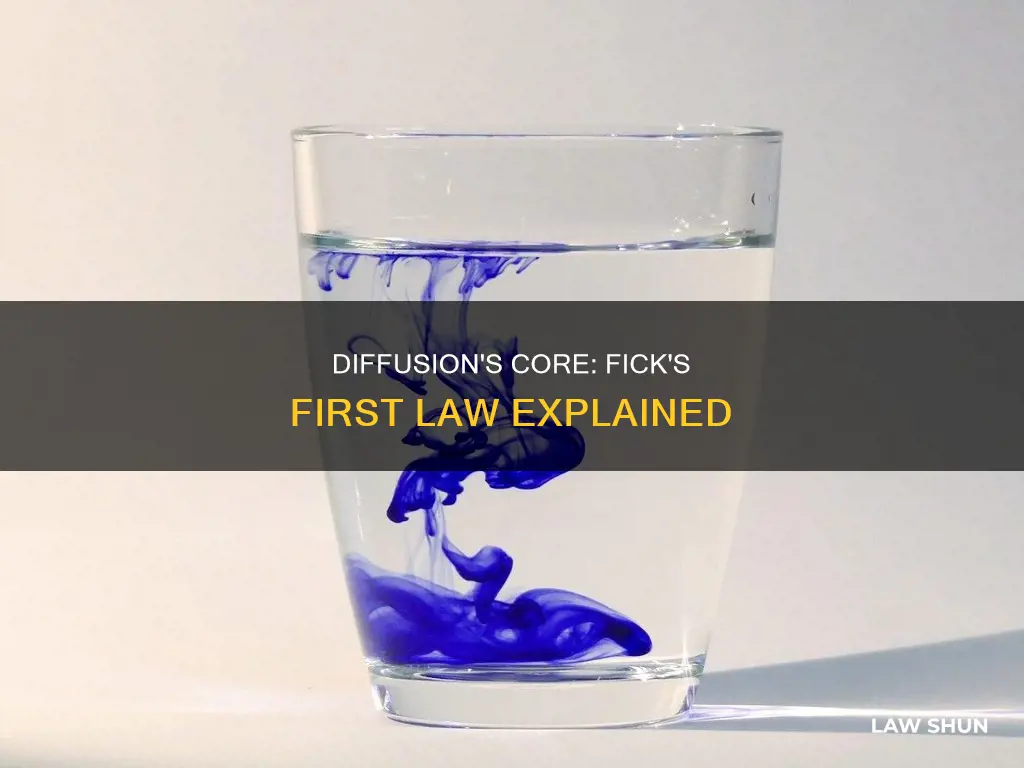 what is ficks first law of diffusion