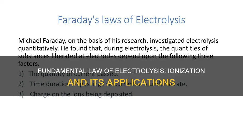 what is first law of electrolysis