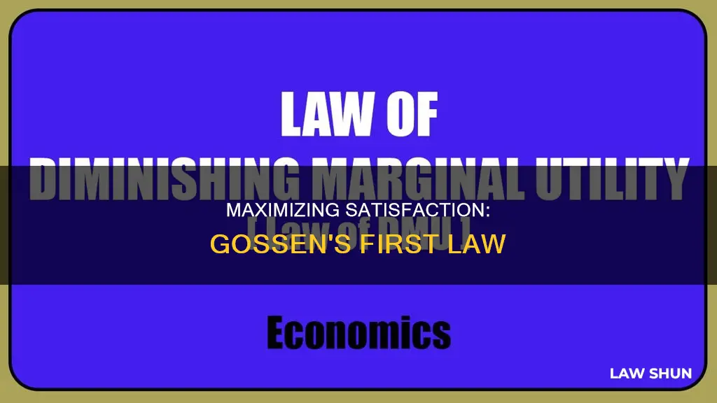 what is first law of gossen