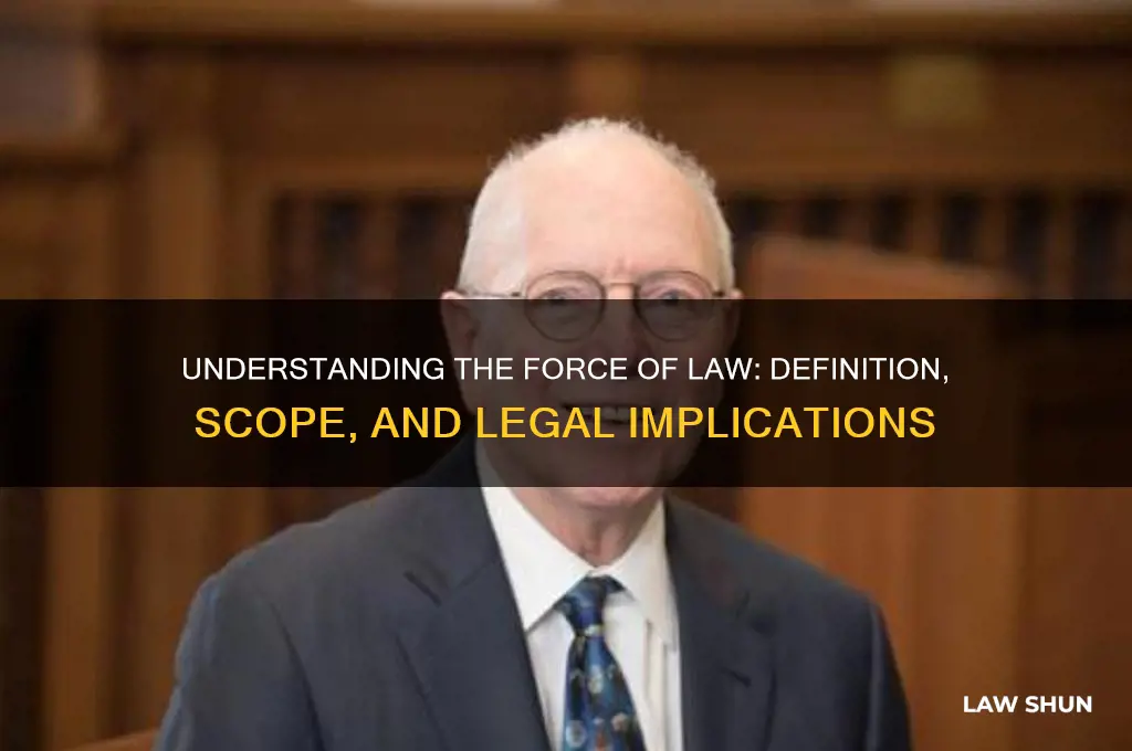 what is force of law definition