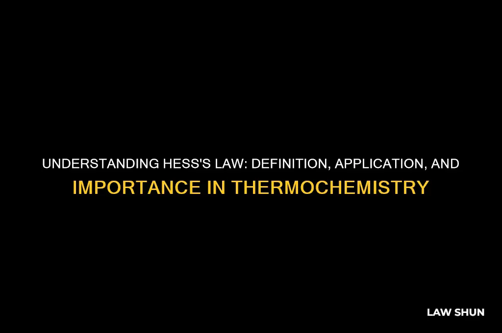 what is hess law definition