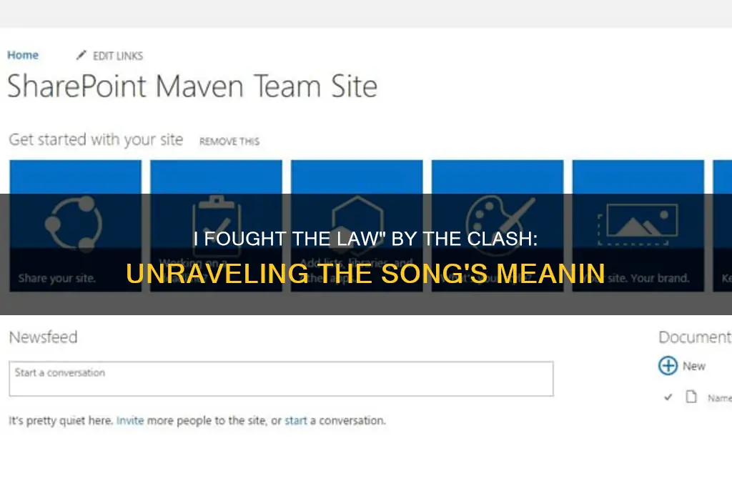 what is i fought the law by the clash about