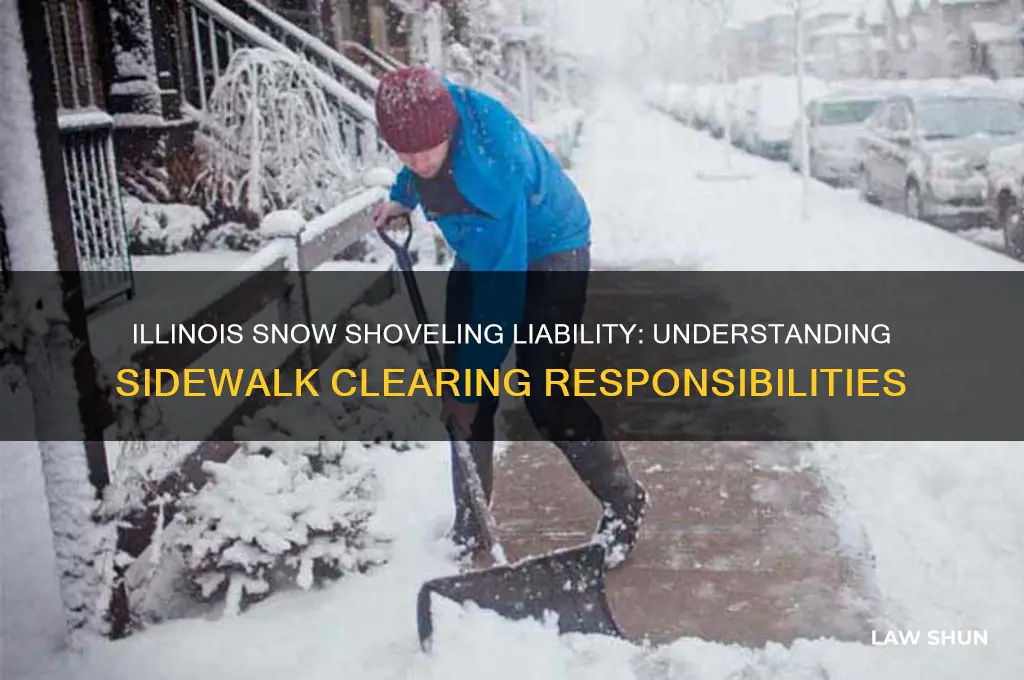 what is illinois law regarding liability and shovelingsnow off sidewalks