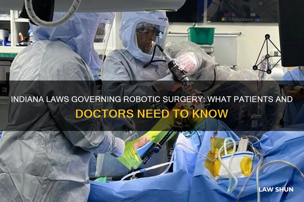 what is indiana laws regarding drs robotics surgery
