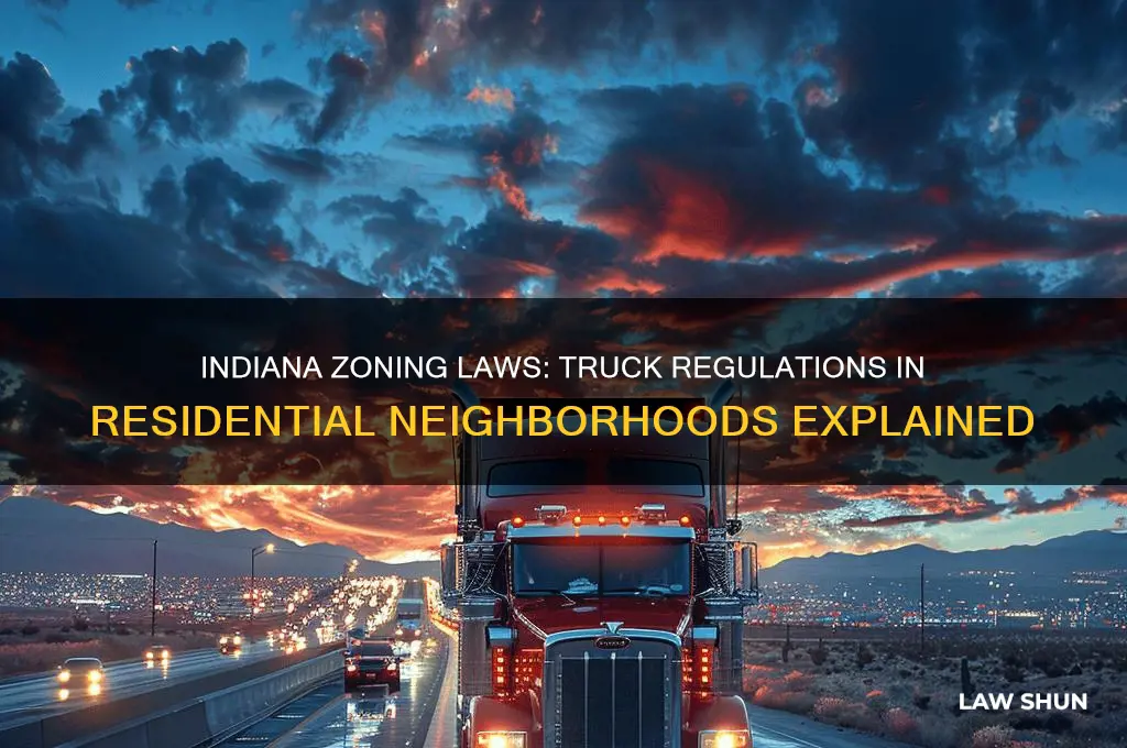 what is indiana zoning law for trucks in residential areas