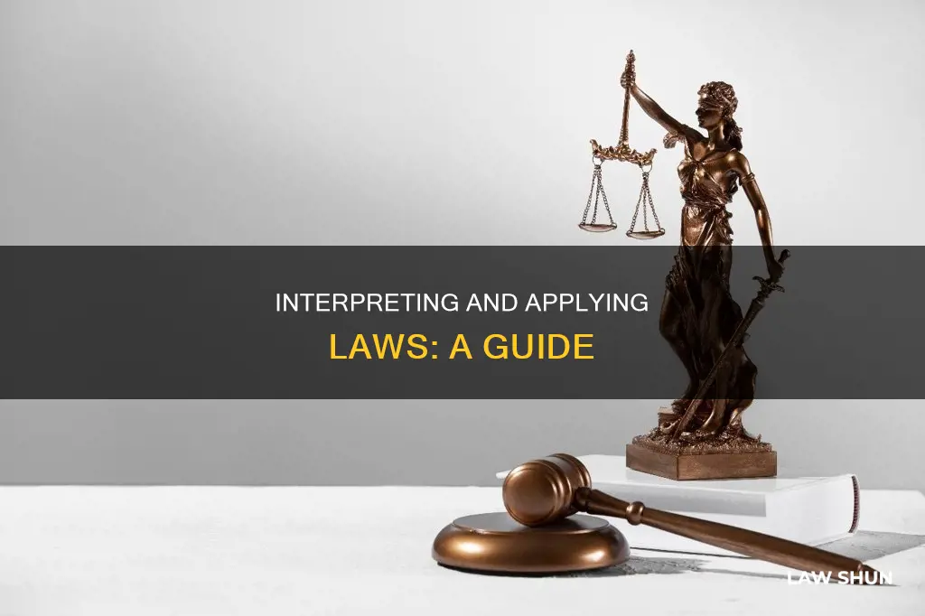 what is interprets and applies laws