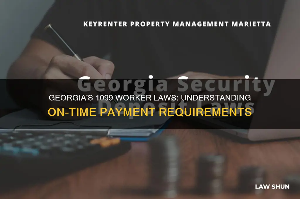 what is law concerning ontime for 1099 workers in ga
