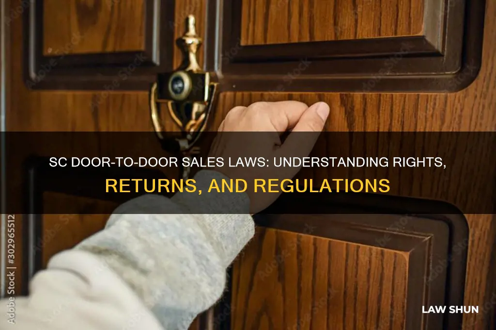 what is law for door-to-door sales and returns in sc