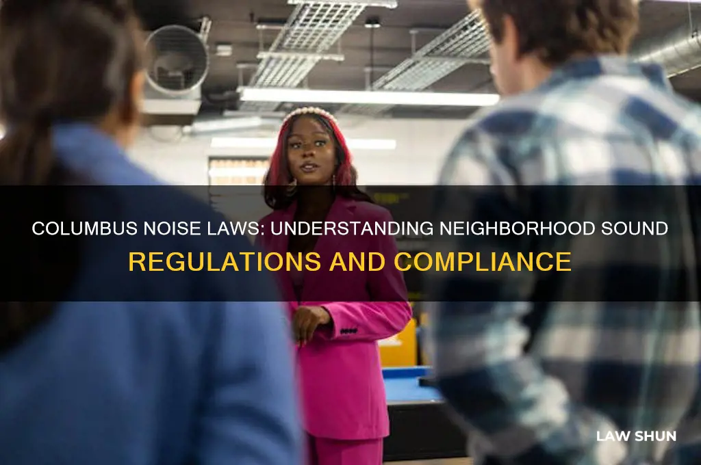 what is law in columbus about noise levels in neighborhoods