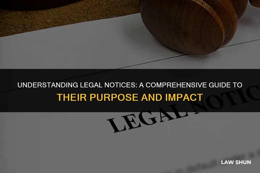 what is legal notice in law