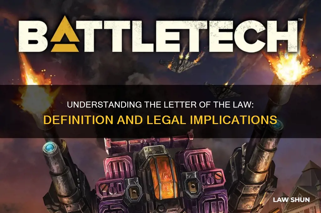 what is letter of the law definition