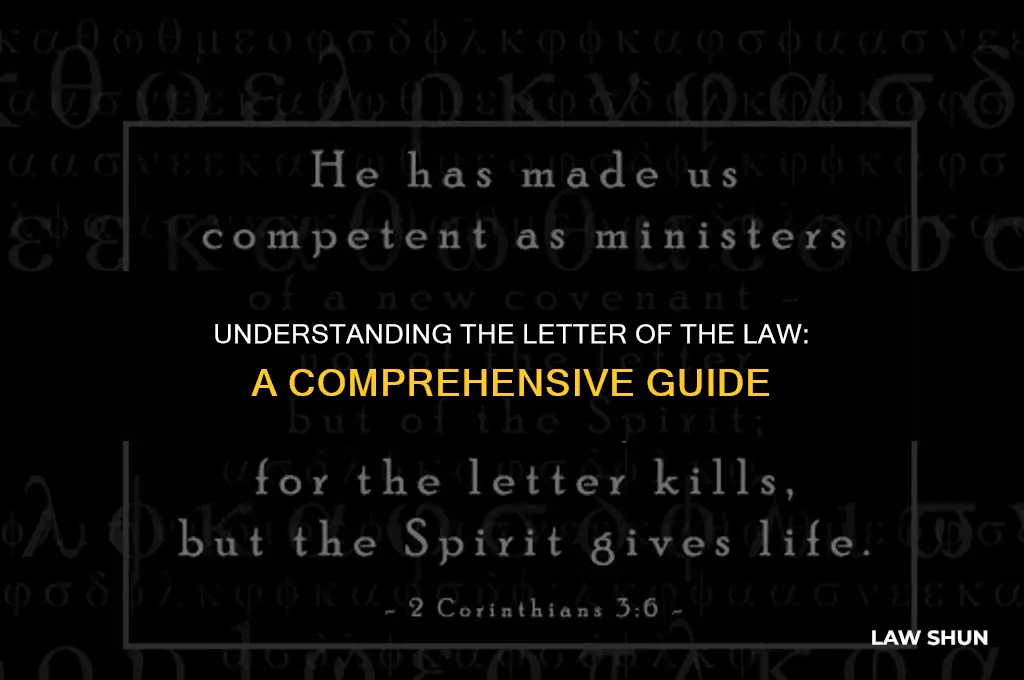 what is letter of the law