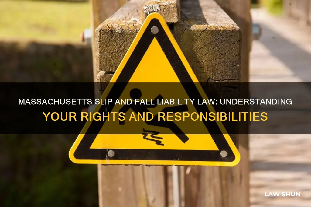 what is liability law for slip and fall in massachusetts