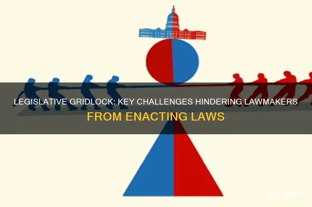 what is making it difficult for lawmakers from making laws