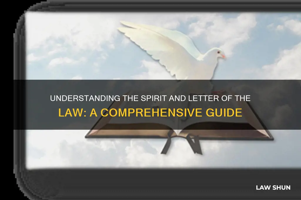 what is meant by spirit and letter of the law