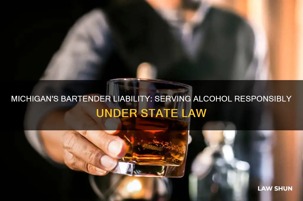what is michigan law for bartenders serving too much alcohol