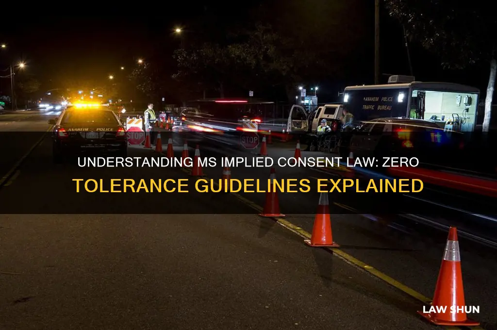 what is ms implied consent law guidelines of zero tolerance