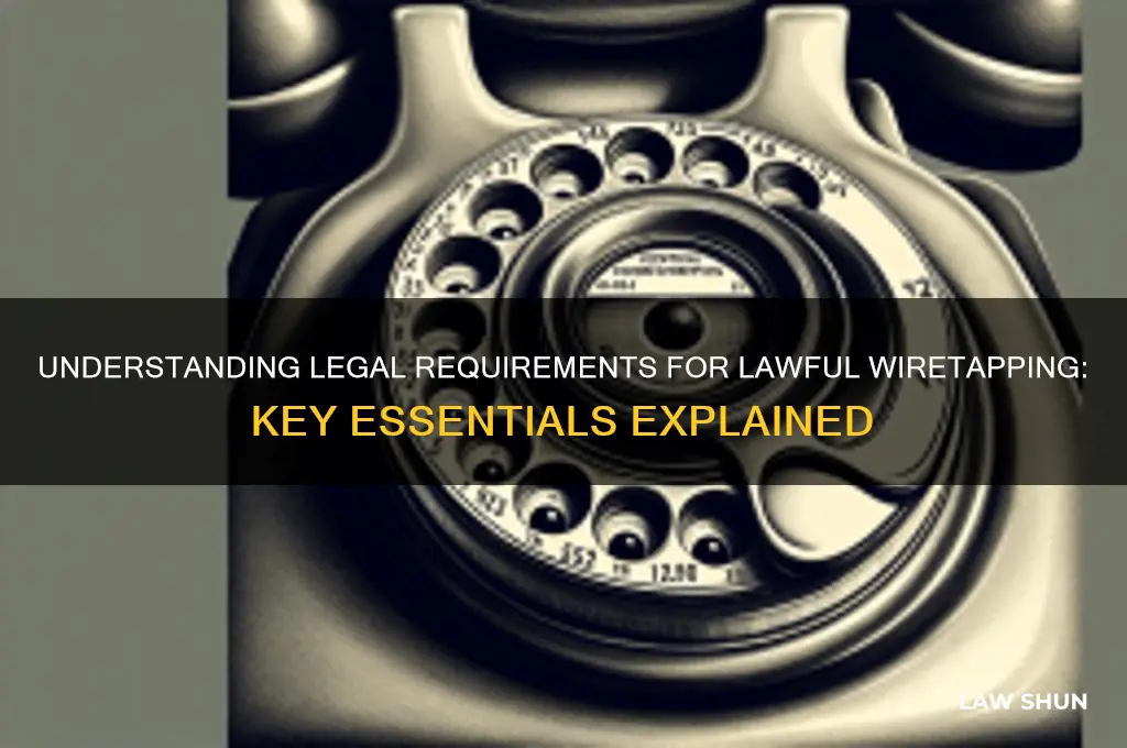 what is needed for law wiretapping